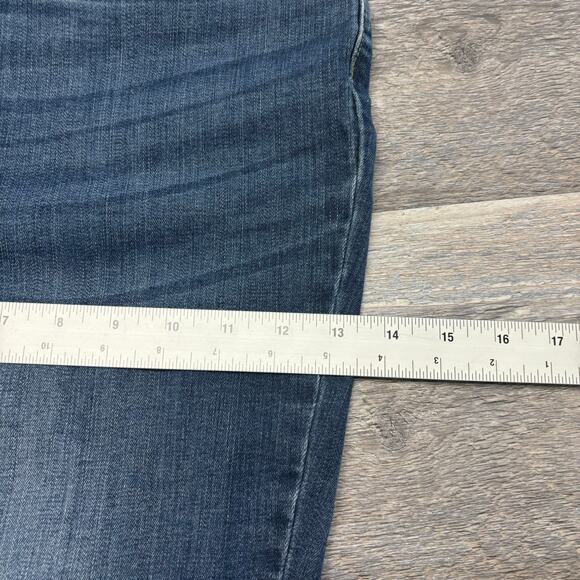 American Eagle Flex Dark Wash Faded Blue Mens 40x29 Frayed‎ Hem Skinny Jeans - Picture 12 of 14